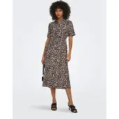 ONLY Robe 'ONLAris' beige / marron / noir