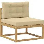 vidaXL Ensemble de canapés d'extérieur , 6 pièces, blanc et beige, en polyester