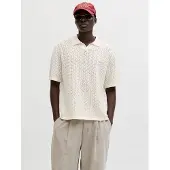 Jack & Jones Tyler Knit Short Sleeve Polo Beige L Homme