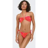 ONLY Bikini 'ONLJULIETTA-MARSEILLE' mandarine / fuchsia / rouge sang