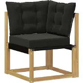 vidaXL Ensemble de canapés d'extérieur avec coussins, 10 pièces, blanc et noir