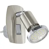 Eglo Emplacement à brancher en acier inoxydable Mini 4 avec commutateur