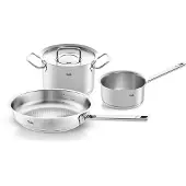 Fissler Original-Profi Collection 3-teiliges Set aus Kochtopf, Stielkasserolle und Pfanne 084-378-03-000/0 4009209382869
