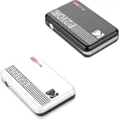 Kodak Imprimante photo mobile rétro Mini P210 , compatible avec smartphone (iOS & Android, Bluetooth), 54x86 mm, plastification technologie 4Pass, 8 feuilles - noir, couleur:blanc