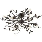 LINDBY Plafonnier , Yos, dimmable, Noir, Chambre à coucher, Métal, Florentin
