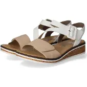 Rieker Sandales plates Alabama pour femmes, couleur blanche, style décontracté