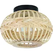 Eglo Lampe de plafond en rotin Towcester Ø 26cm - 1x E27