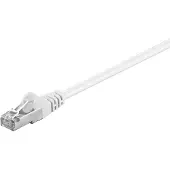 Goobay Câble patch CAT 5e, F/UTP, blanc, 50 m - Conducteur en aluminium recouvert de cuivre (CCA)