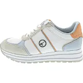 Tamaris Baskets basses bleu clair / cognac / gris / blanc