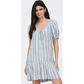 ONLY Robe 'ONLGoa' bleu-gris / blanc