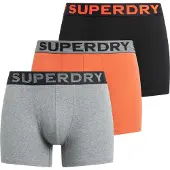 Superdry Boxers gris chiné / orange / noir