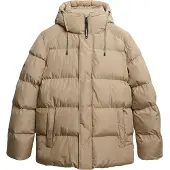 Superdry Homme Doudoune Sport Mi-longue à Capuche Beige Taille: S