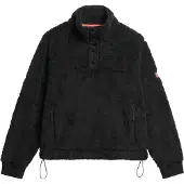 Superdry pour femme. W2012372A Super Henley polaire noir (M), Casuel, Polyester