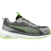 Puma Chaussures de sécurité Slide gris/vert basses S1PS conformes à la norme EN ISO 20345:2022 S1PS ESD FO HRO SR gris Taille 46