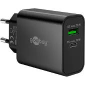 Goobay Chargeur rapide USB-C + USB-A 30W
