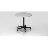 Hjh OFFICE PRO Table à colonne St08 Gris/Noir