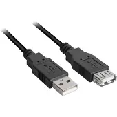 Sharkoon Kabel USB 2.0 Verlängerung 1,0m schwarz
