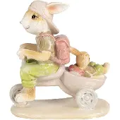 Clayre & Eef Figurine Lapin 12 cm Marron Polyrésine