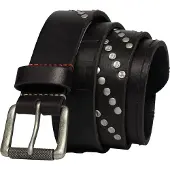 Superdry Homme Cuir Ceinture à Boucle Marquée Goods, Noir, Taille: S