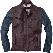 Black-Cafe London Firenze veste en cuir, rouge/bleu, 50