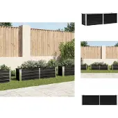vidaXL Lit surélevé de jardin Anthracite 160x40x45 cm Acier galvanisé