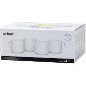 Cricut Pack 4 Mugs céramiques 295 ml Blanc