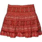 Superdry pour femme. W7210264A Minijupe à volants avec logo Vintage rouge (XL), Casuel, Viscose