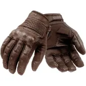 Pando Moto Onyx Marron Leather Motorcycle Gants Taille S