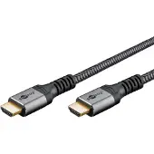 Goobay 65261 Plus Series Ultra High-Speed HDMI cable, 2 m, noir-argent - 8K/60Hz