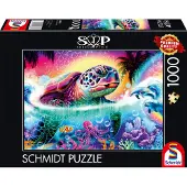 Schmidt Spiele Puzzle Tortue néon - 1000 pièces