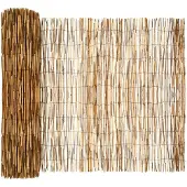 vidaXL Clôture de jardin carbonisée 500 x 100 cm, style roseau