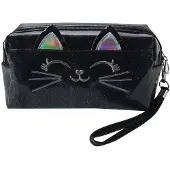 Clayre & Eef Sac cosmétique noir JZTB0024Z 18x10 cm pailleté