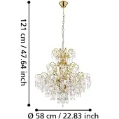Stars of Light Lustres , Fenoullet, dimmable, Or / laiton, Salon / séjour, Verre