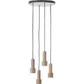 Brilliant Lampe suspendue ronde Cadiz noir avec du bronze