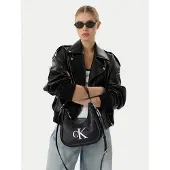 Calvin Klein Sac bandoulière 'BOLD' noir / blanc