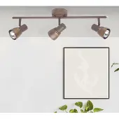Brilliant Tube spot Lava | spot de plafond rustique | métal | vieux cuivre | orientable | 3x E14 max. 28 W