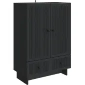 vidaXL Buffet noir 66 x 34,5 x 95 cm en aggloméré