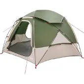vidaXL Tente dôme pour 4 personnes, verte, avec protection pluie amovible