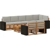 vidaXL Ensembles de canapés en bois massif d'acacia