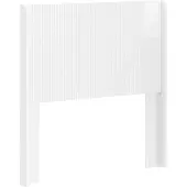 vidaXL Tête de lit en bois aggloméré blanc brillant