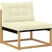 vidaXL Ensemble de canapés d'extérieur avec coussins, 3 pièces, blanc et crème