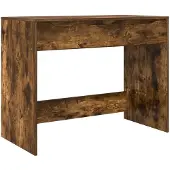 vidaXL Bureau avec tiroir, chêne fumé, 100 x 50 x 78 cm