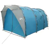vidaXL Tente tunnel pour 4 personnes, bleu, polyester 185T avec revêtement PU