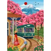 Pieces & Peace : puzzle « Fuji Blossoms » de 500 pièces pour adultes