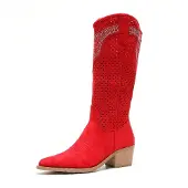 Elara Bottes de cowboy rouge