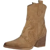 Salinyang Bottes de cowboy caramel
