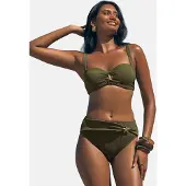 Love & roses Bas de bikini kaki