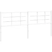 vidaXL Tête de lit de rechange en métal blanc 193 cm