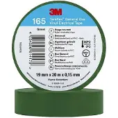 3M Ruban isolant Temflex 1500 Vert (15 mm)