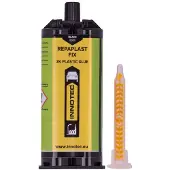 Innotec Colle Repaplast Fix Polyuréthane à deux composants Noir, flacon de 50 ml